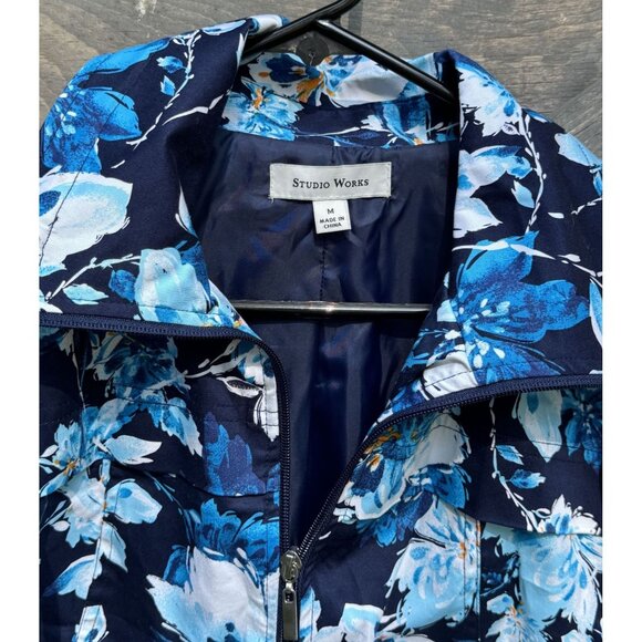 Studio Works Womens Floral Full Zip Jacket M - Picture 2 of 7
